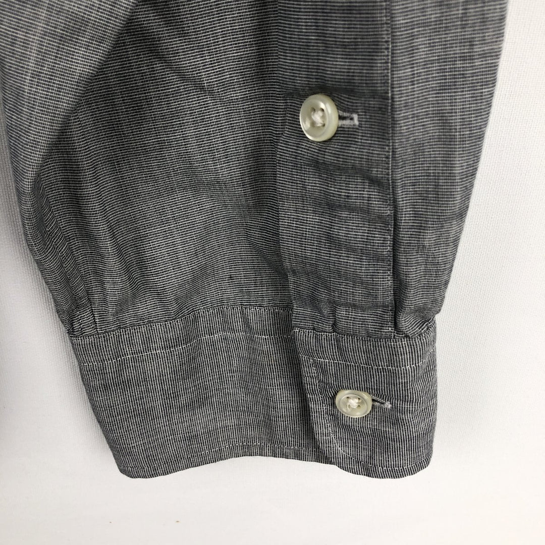Ralph Lauren MARLOWE long-sleeved button-down shirt, men's size L cotton gray type Vintage Second Hand