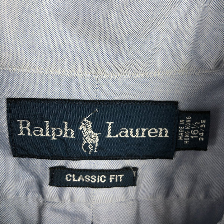 Ralph Lauren Classic Fit Long Sleeve Button Down Shirt, Men's Size L cotton blue type Vintage Second Hand