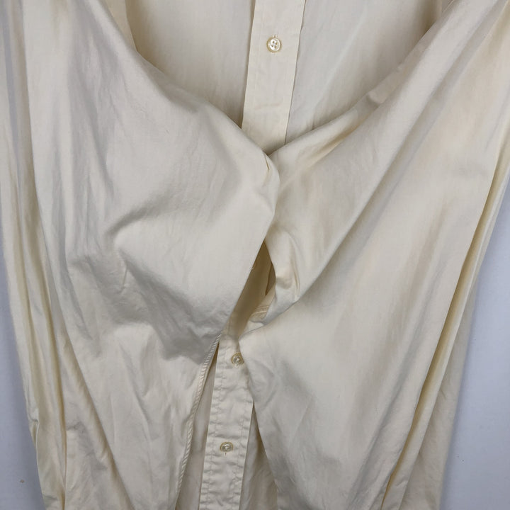 Ralph Lauren YARMOUTH long sleeve button down shirt, men's XL size cotton yellow type Vintage Second Hand