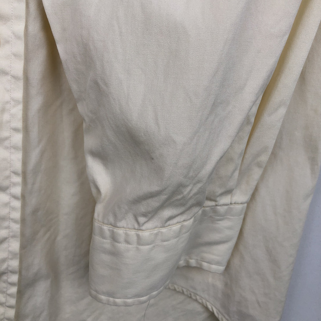 Ralph Lauren YARMOUTH long sleeve button down shirt, men's XL size cotton yellow type Vintage Second Hand