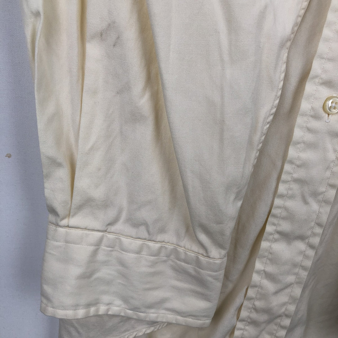 Ralph Lauren YARMOUTH long sleeve button down shirt, men's XL size cotton yellow type Vintage Second Hand