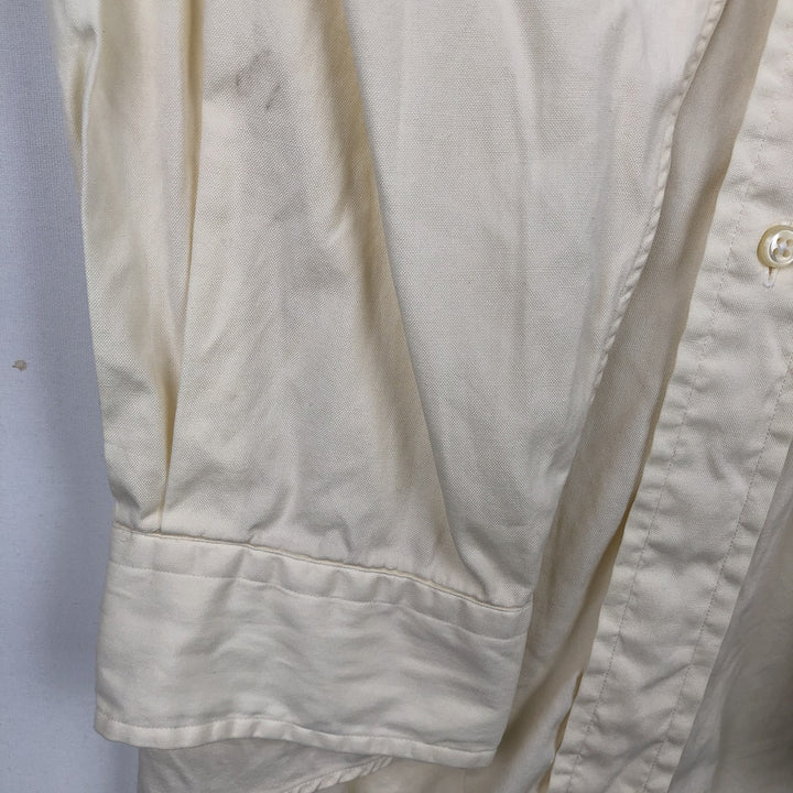 Ralph Lauren YARMOUTH long sleeve button down shirt, men's XL size cotton yellow type Vintage Second Hand