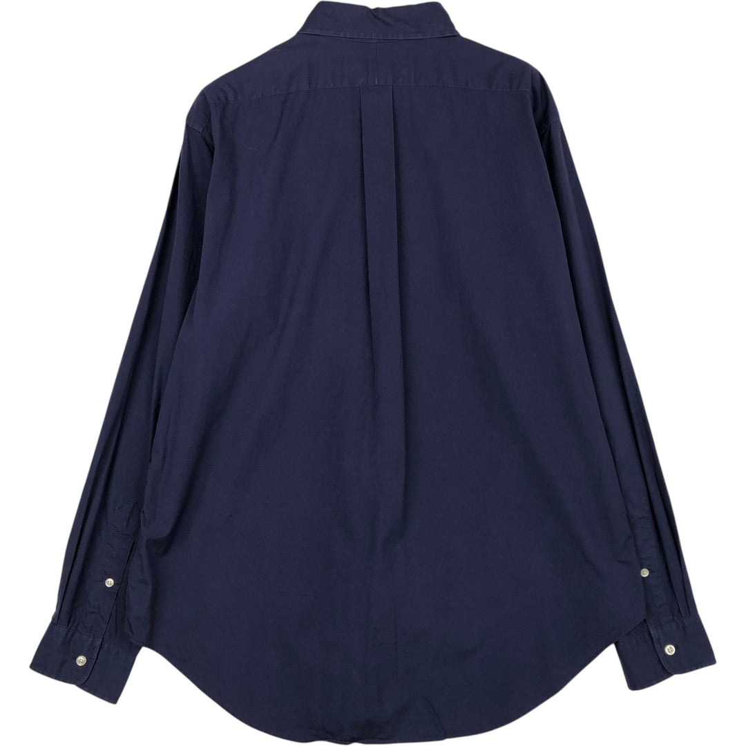 Ralph Lauren Classic Fit Long Sleeve Button Down Shirt, Men's Size L cotton navy blue type Vintage Second Hand