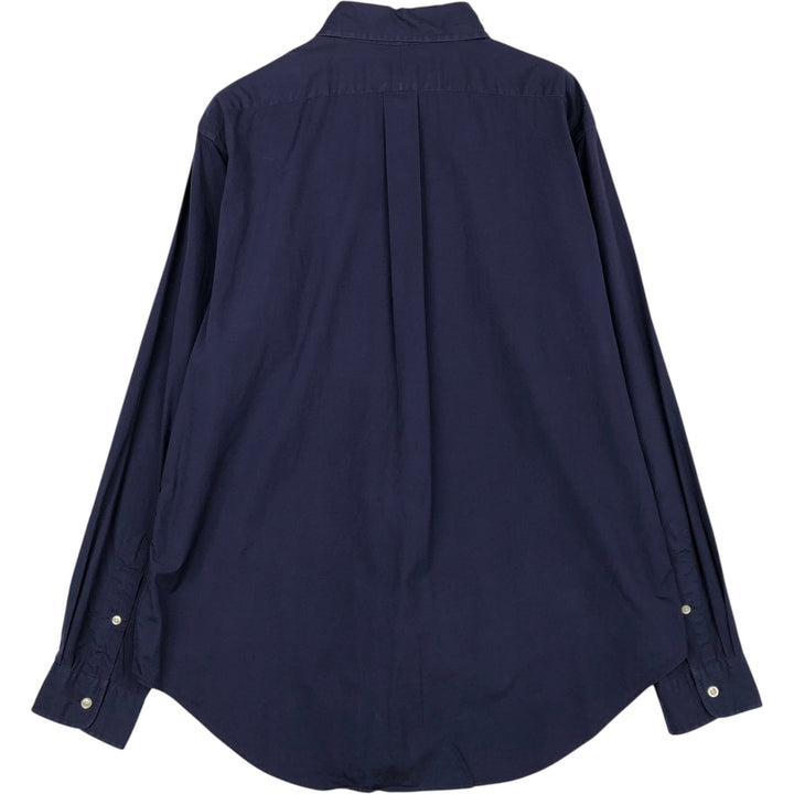 Ralph Lauren Classic Fit Long Sleeve Button Down Shirt, Men's Size L cotton navy blue type Vintage Second Hand