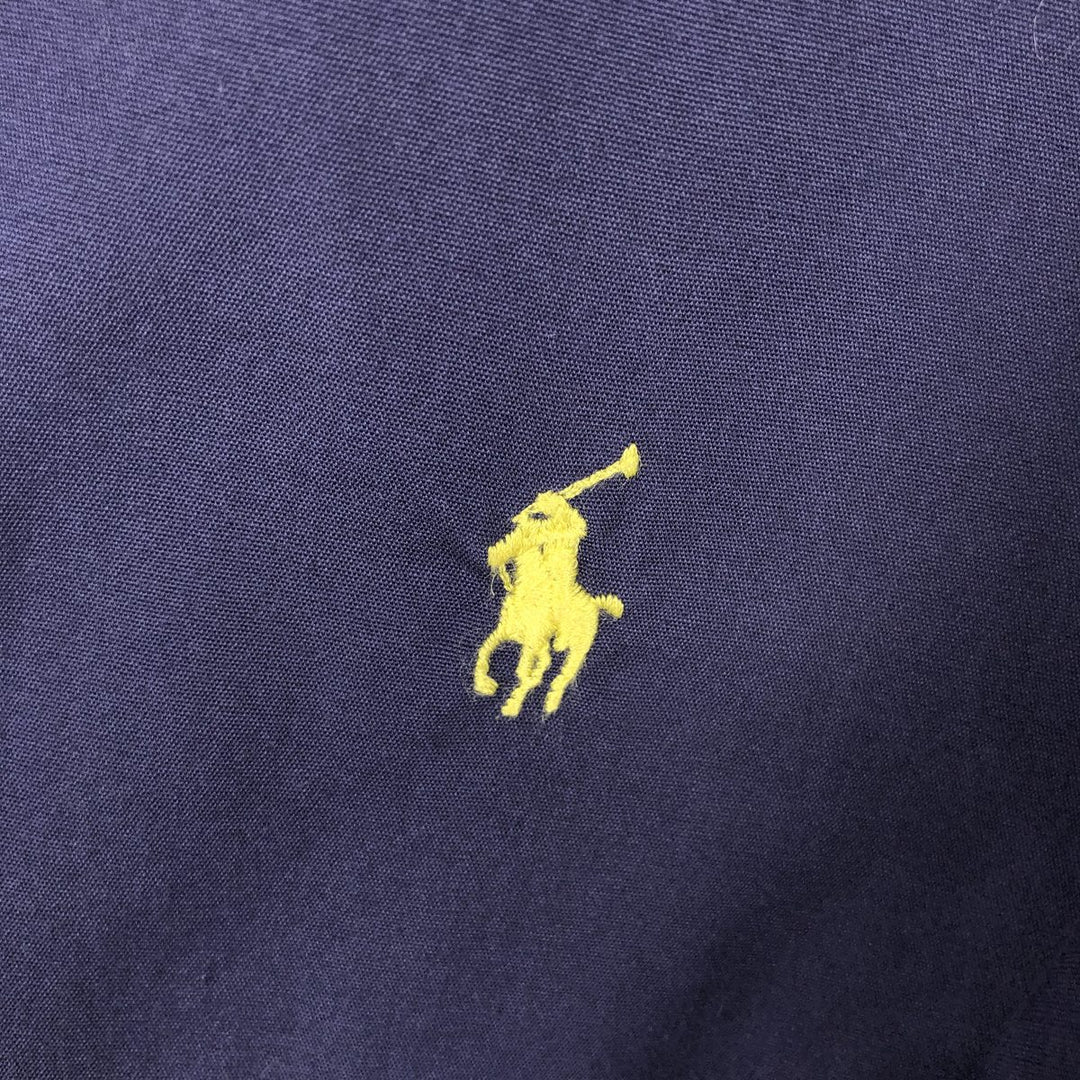 Ralph Lauren Classic Fit Long Sleeve Button Down Shirt, Men's Size L cotton navy blue type Vintage Second Hand