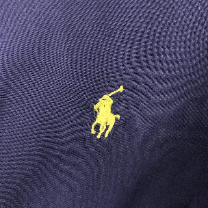 Ralph Lauren Classic Fit Long Sleeve Button Down Shirt, Men's Size L cotton navy blue type Vintage Second Hand