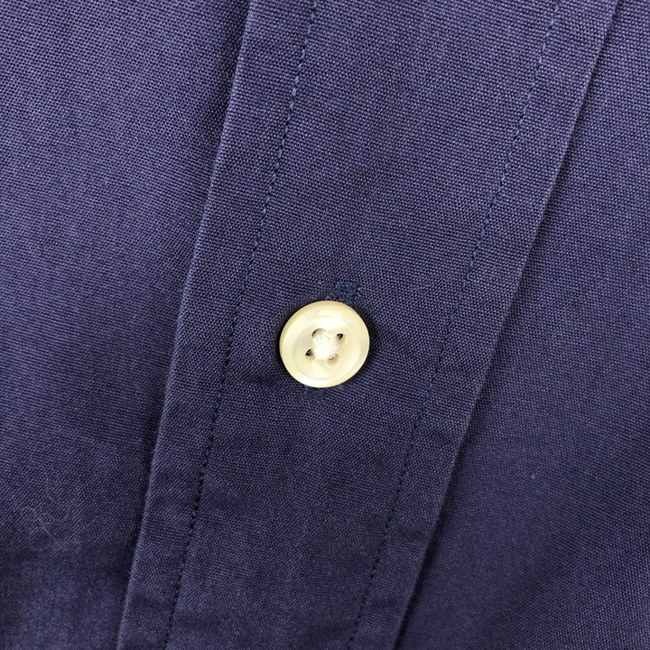 Ralph Lauren Classic Fit Long Sleeve Button Down Shirt, Men's Size L cotton navy blue type Vintage Second Hand