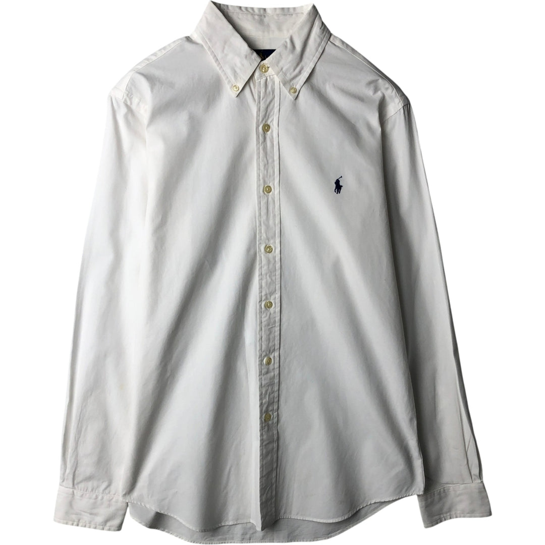 Ralph Lauren Slim Fit Long Sleeve Button-Down Shirt, Men's Size Medium cotton white type Vintage Second Hand