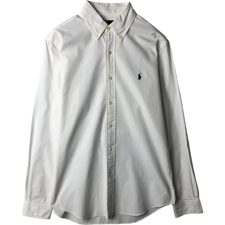 Ralph Lauren Slim Fit Long Sleeve Button-Down Shirt, Men's Size Medium cotton white type Vintage Second Hand