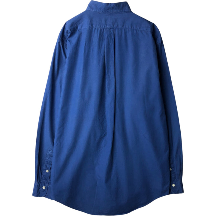 Ralph Lauren long sleeve button down shirt, men's size L cotton blue type Vintage Second Hand