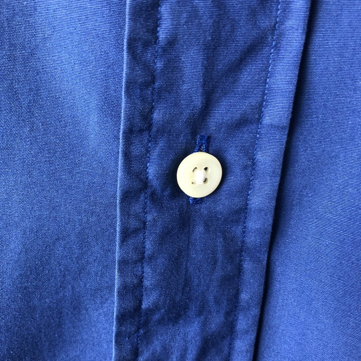 Ralph Lauren long sleeve button down shirt, men's size L cotton blue type Vintage Second Hand