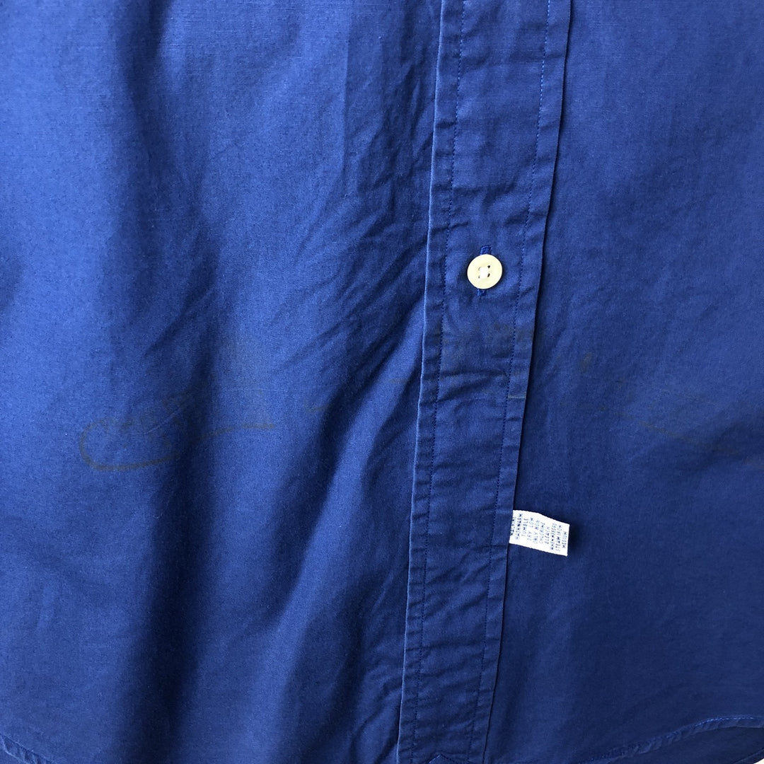 Ralph Lauren long sleeve button down shirt, men's size L cotton blue type Vintage Second Hand
