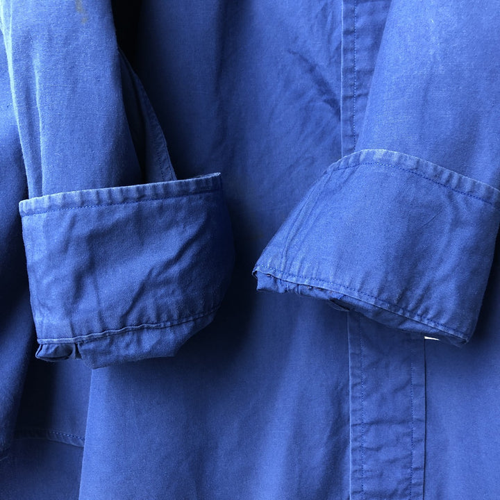Ralph Lauren long sleeve button down shirt, men's size L cotton blue type Vintage Second Hand