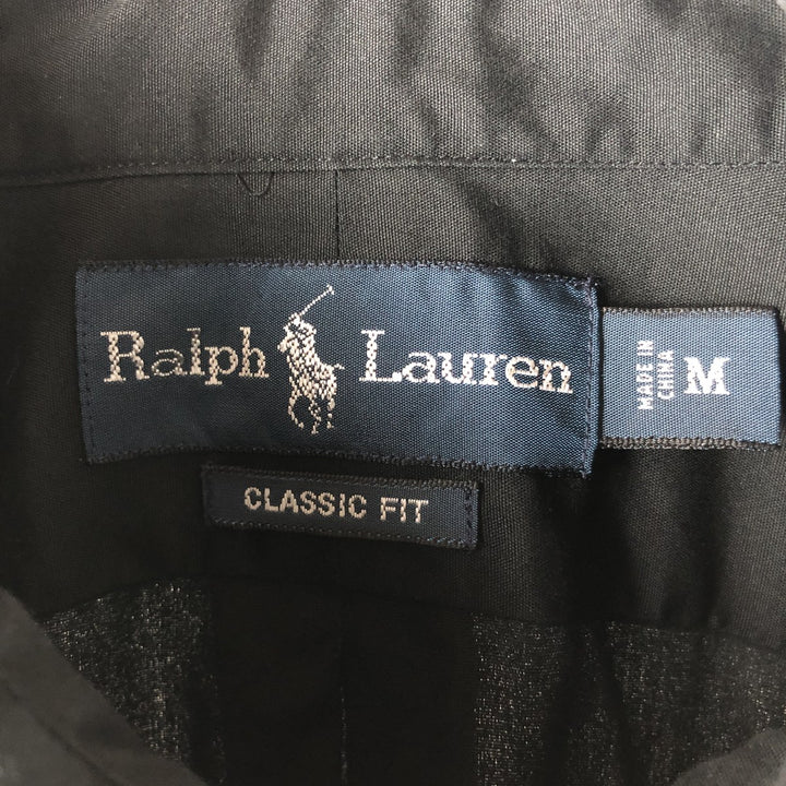 Ralph Lauren Classic Fit Long Sleeve Button Down Shirt Men's M cotton black type Vintage Second Hand