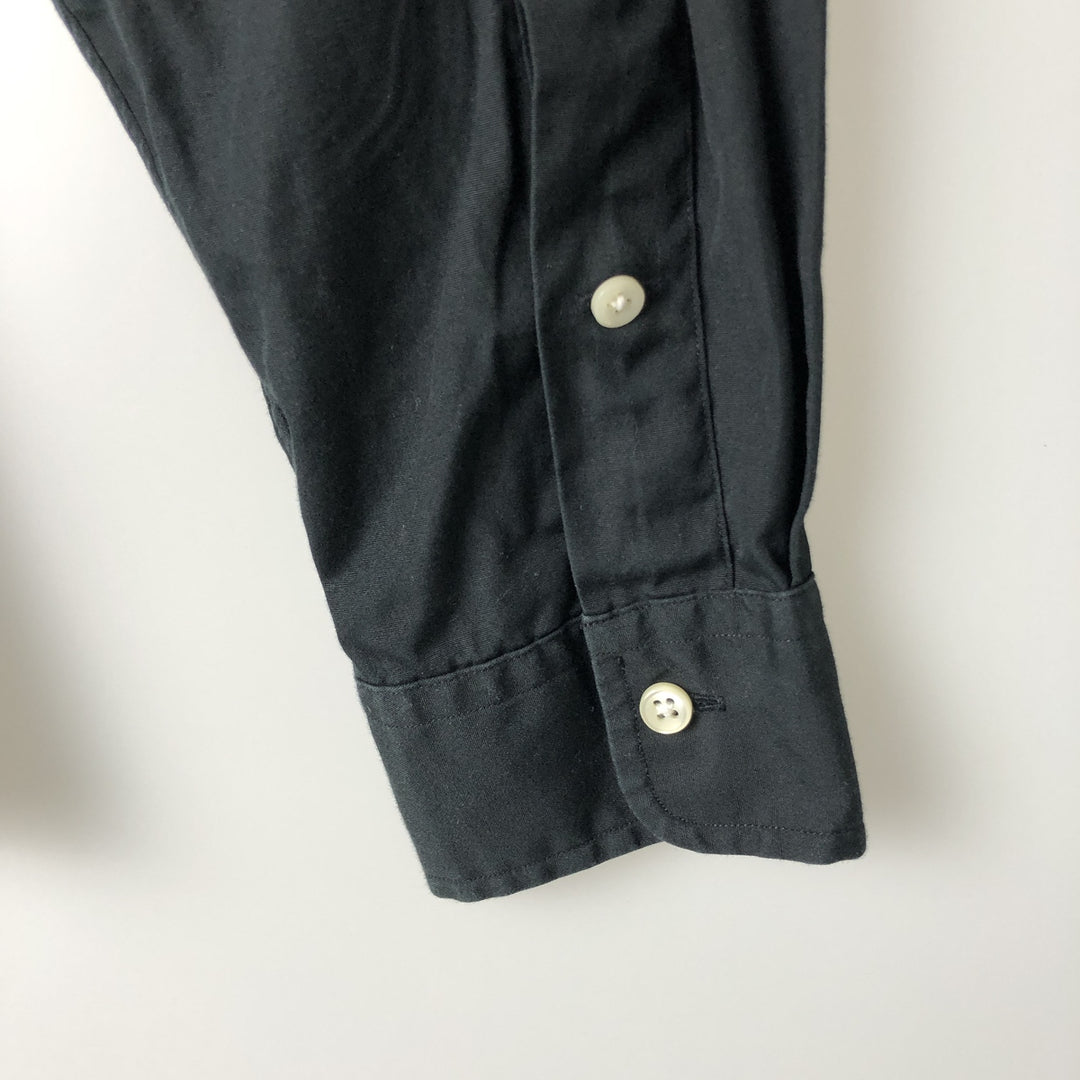 Ralph Lauren Classic Fit Long Sleeve Button Down Shirt Men's M cotton black type Vintage Second Hand