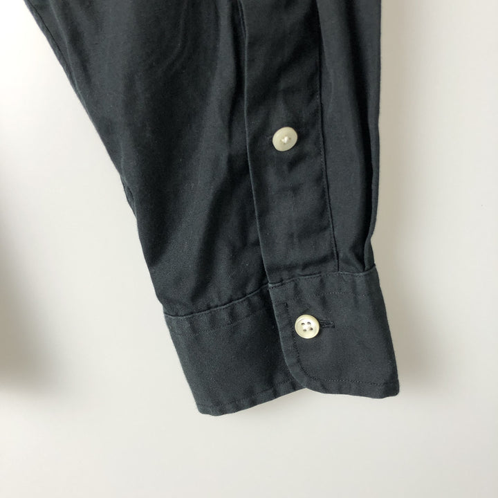 Ralph Lauren Classic Fit Long Sleeve Button Down Shirt Men's M cotton black type Vintage Second Hand