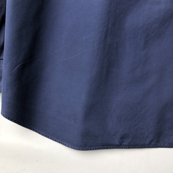 Ralph Lauren BLAKE long sleeve button down shirt, men's size XXL cotton navy blue type Vintage Second Hand