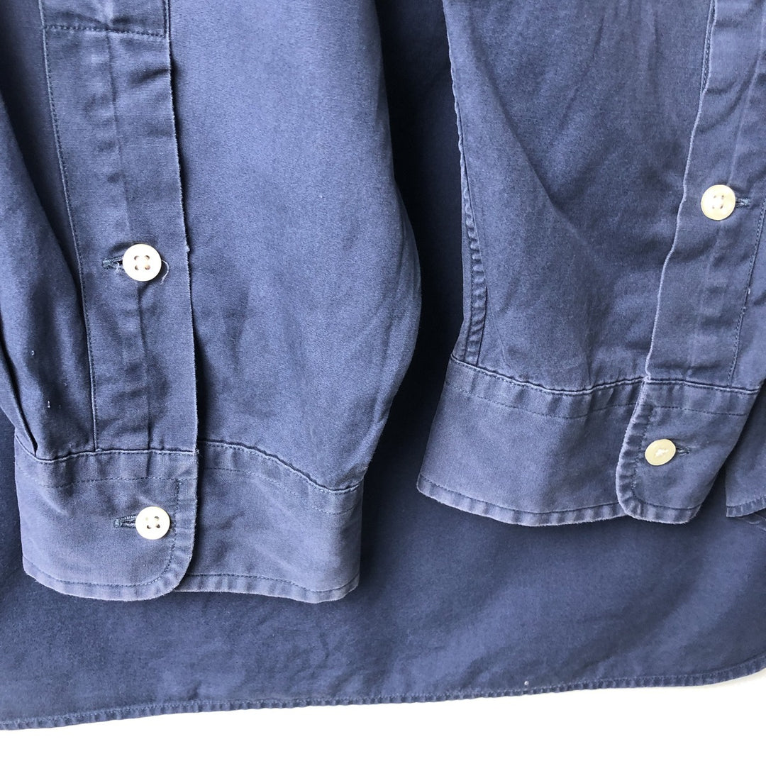 Ralph Lauren BLAKE long sleeve button down shirt, men's size XXL cotton navy blue type Vintage Second Hand