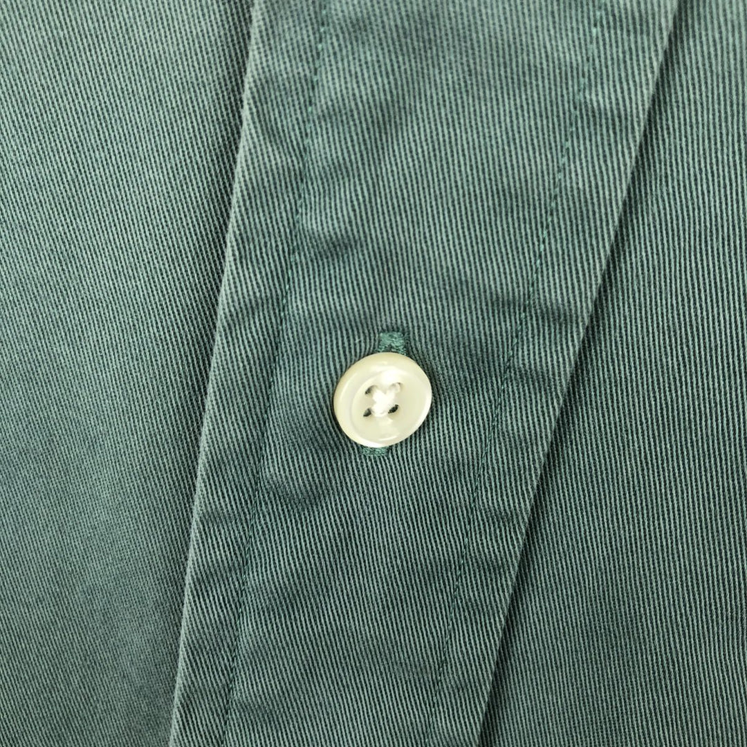 Ralph Lauren CUSTOM FIT long sleeve button down shirt, men's size L cotton green type Vintage Second Hand