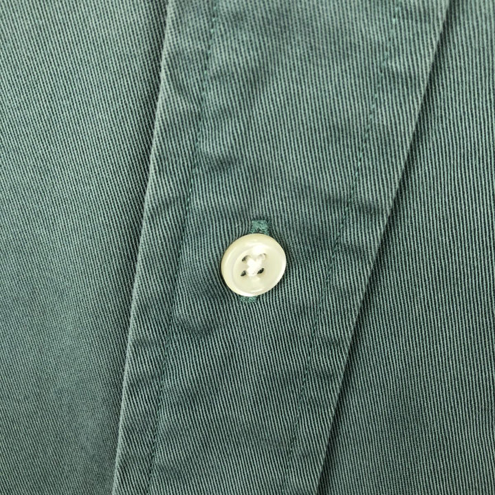 Ralph Lauren CUSTOM FIT long sleeve button down shirt, men's size L cotton green type Vintage Second Hand
