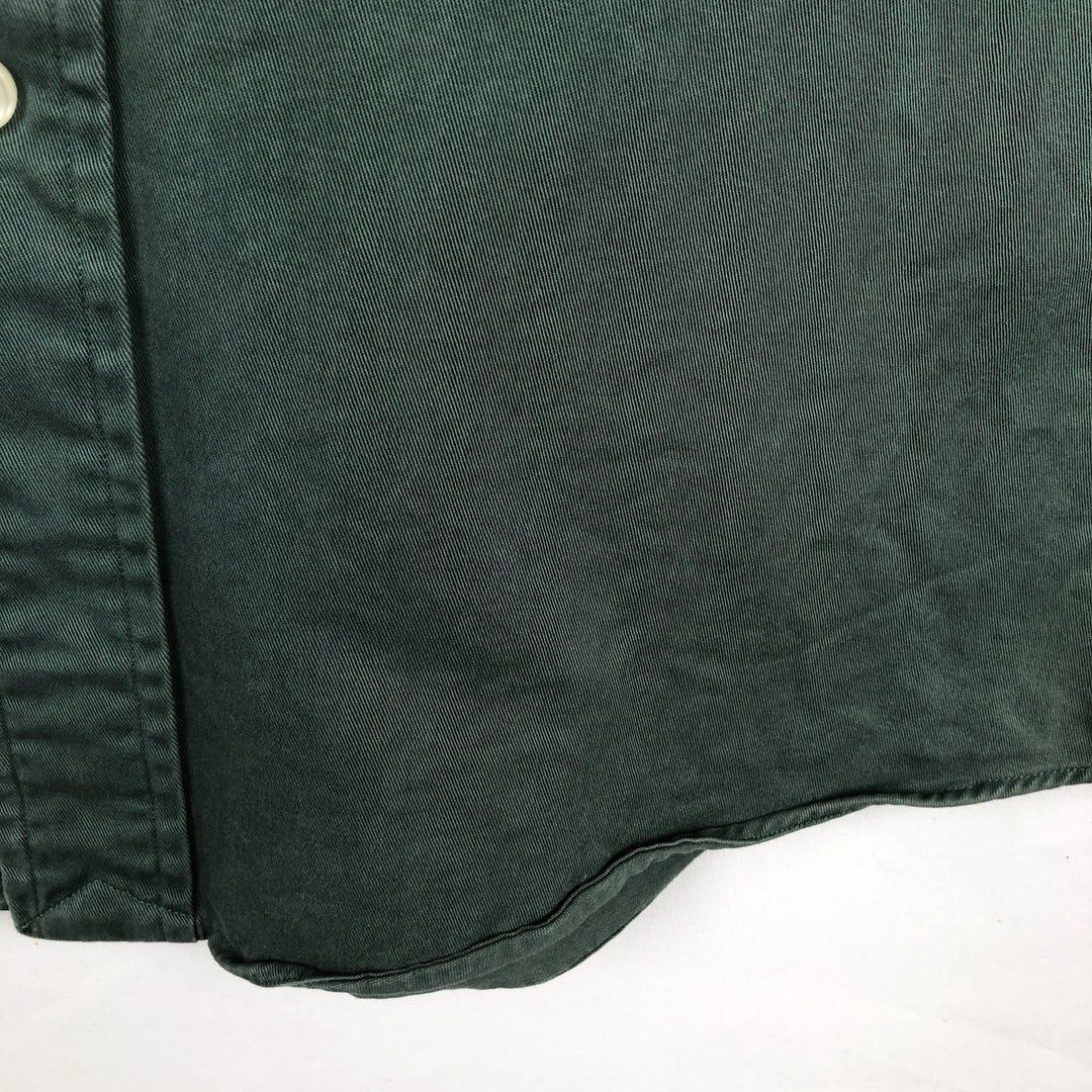 Ralph Lauren CUSTOM FIT long sleeve button down shirt, men's size L cotton green type Vintage Second Hand