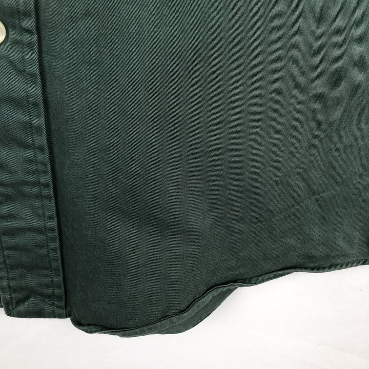 Ralph Lauren CUSTOM FIT long sleeve button down shirt, men's size L cotton green type Vintage Second Hand