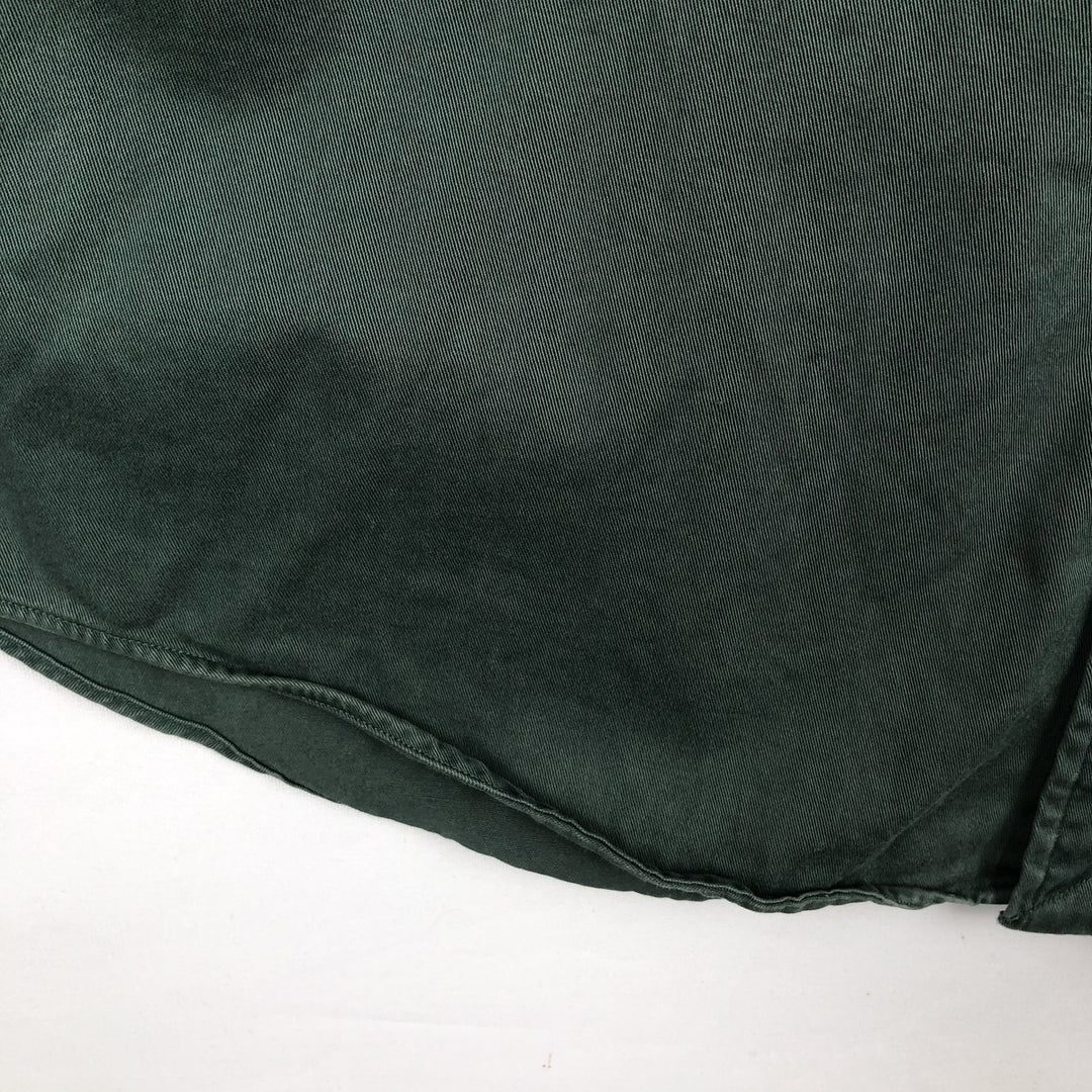 Ralph Lauren CUSTOM FIT long sleeve button down shirt, men's size L cotton green type Vintage Second Hand