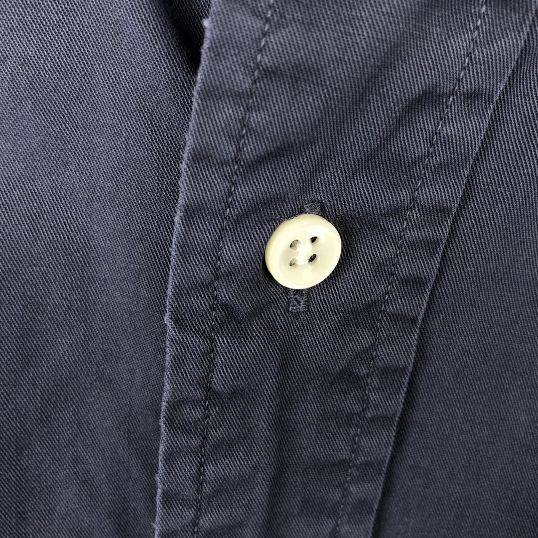 Ralph Lauren Classic Fit Long Sleeve Button Down Shirt Men's XL cotton navy blue type Vintage Second Hand
