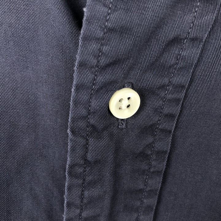 Ralph Lauren Classic Fit Long Sleeve Button Down Shirt Men's XL cotton navy blue type Vintage Second Hand