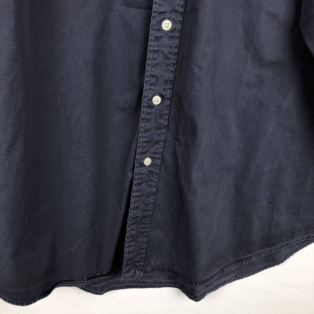 Ralph Lauren Classic Fit Long Sleeve Button Down Shirt Men's XL cotton navy blue type Vintage Second Hand