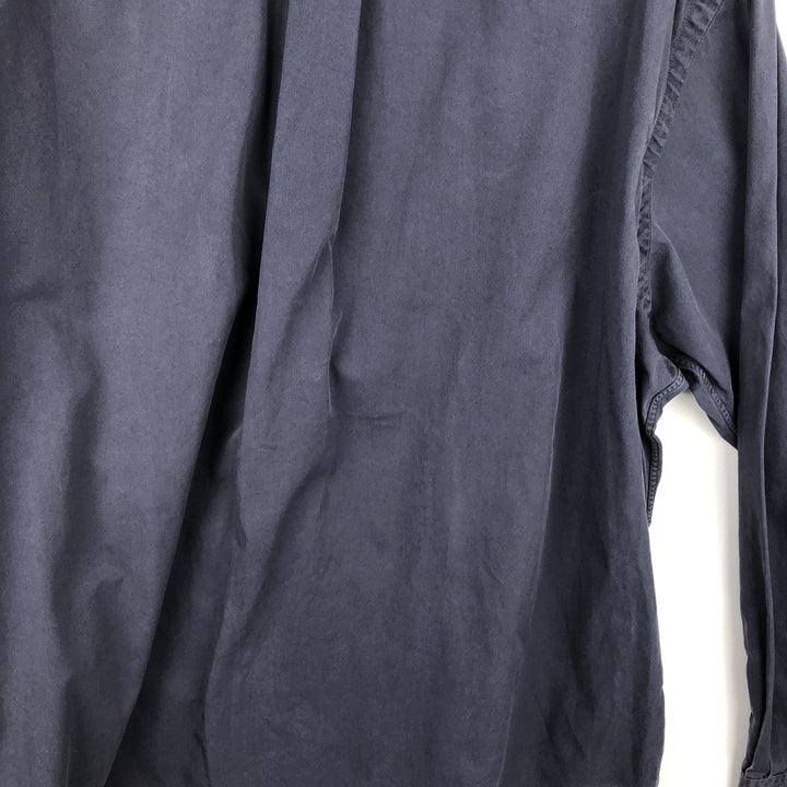 Ralph Lauren Classic Fit Long Sleeve Button Down Shirt Men's XL cotton navy blue type Vintage Second Hand