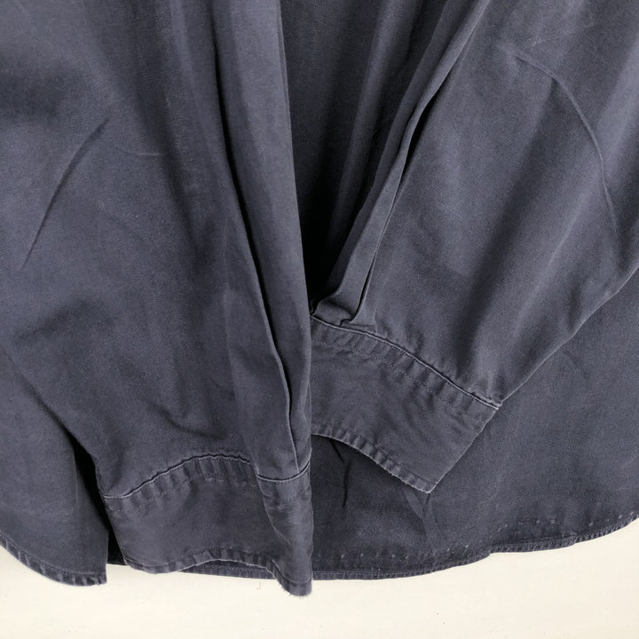 Ralph Lauren Classic Fit Long Sleeve Button Down Shirt Men's XL cotton navy blue type Vintage Second Hand