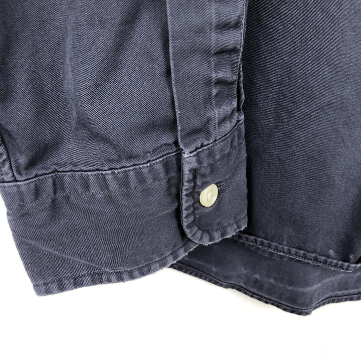 Ralph Lauren Classic Fit Long Sleeve Button Down Shirt Men's XL cotton navy blue type Vintage Second Hand