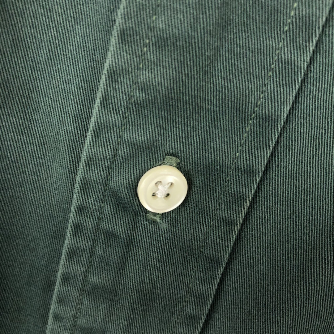 Ralph Lauren BLAKE long sleeve button down shirt, men's size L cotton green type Vintage Second Hand