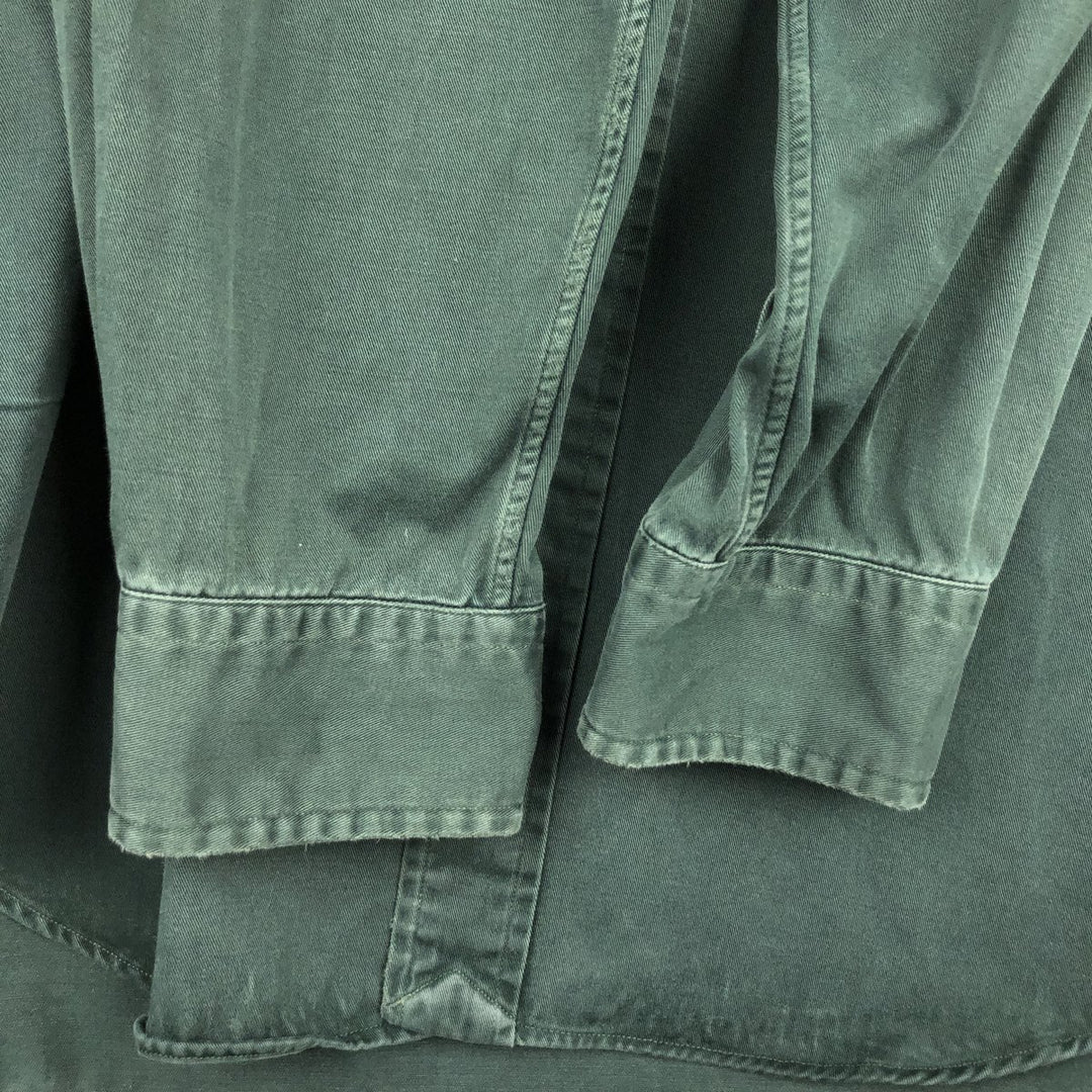 Ralph Lauren BLAKE long sleeve button down shirt, men's size L cotton green type Vintage Second Hand