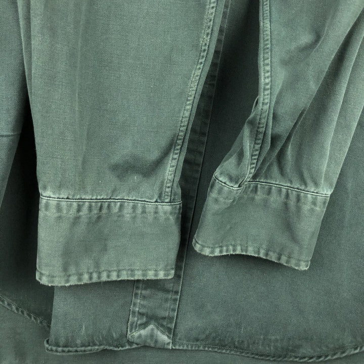 Ralph Lauren BLAKE long sleeve button down shirt, men's size L cotton green type Vintage Second Hand