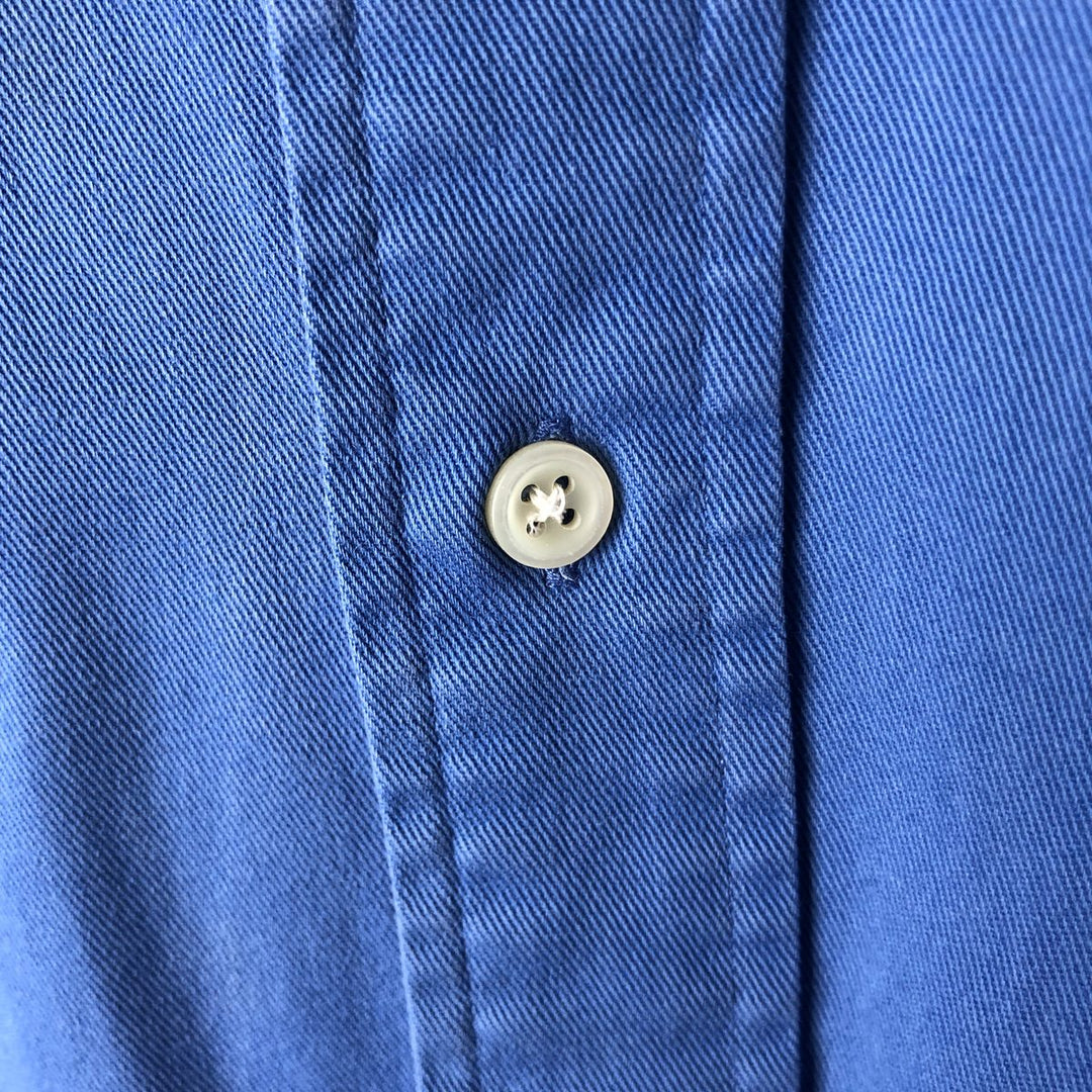 Ralph Lauren POLO by Ralph Lauren BLAKE Long-Sleeve Button-Down Shirt, Men's Size XL (approx.) cotton blue type Vintage Second Hand