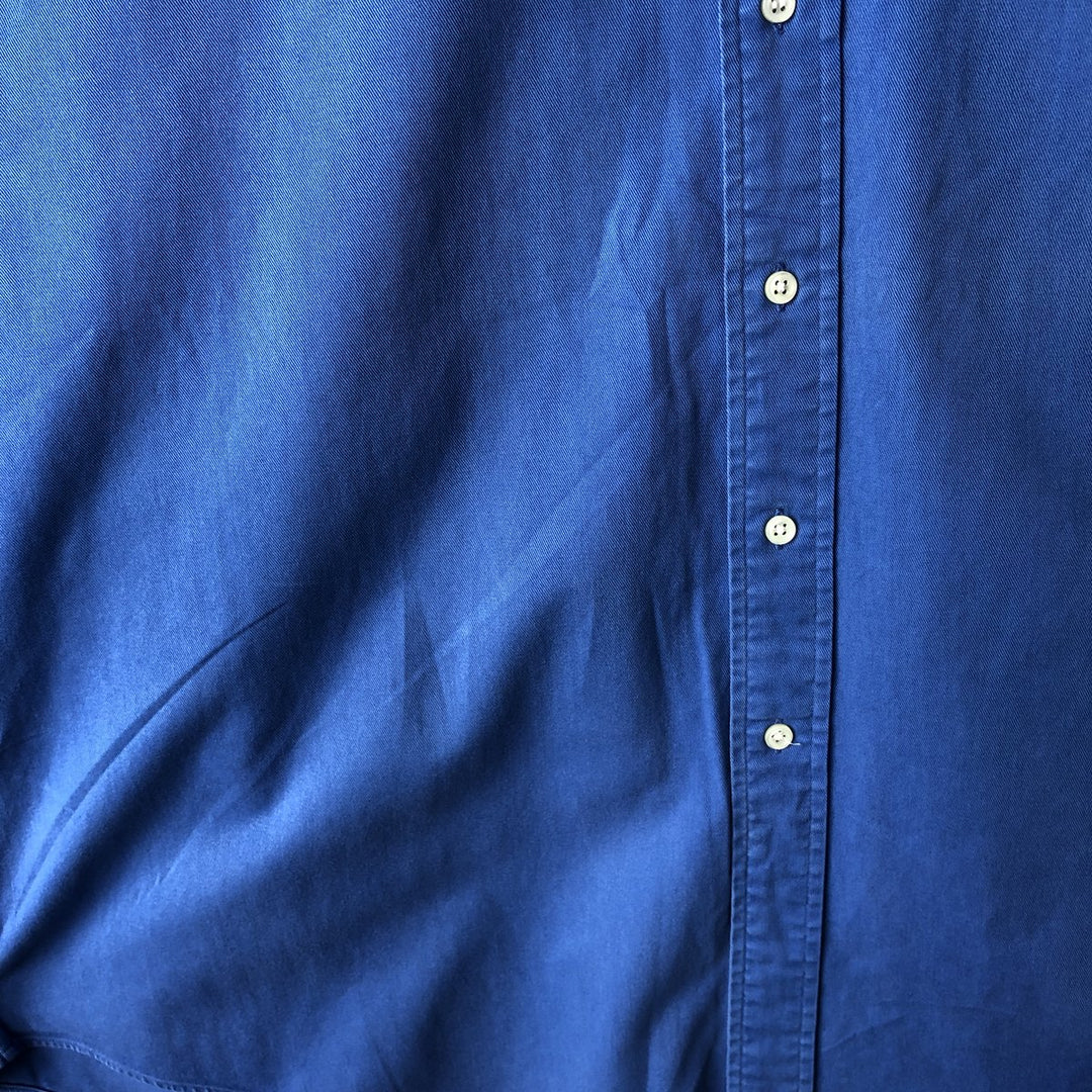Ralph Lauren POLO by Ralph Lauren BLAKE Long-Sleeve Button-Down Shirt, Men's Size XL (approx.) cotton blue type Vintage Second Hand