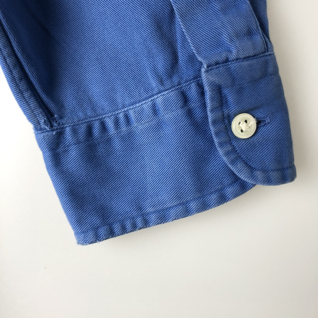 Ralph Lauren POLO by Ralph Lauren BLAKE Long-Sleeve Button-Down Shirt, Men's Size XL (approx.) cotton blue type Vintage Second Hand