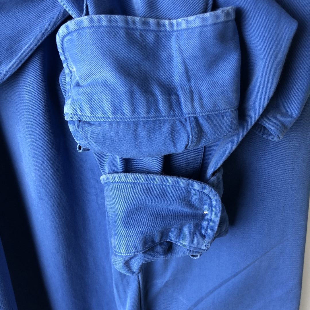 Ralph Lauren POLO by Ralph Lauren BLAKE Long-Sleeve Button-Down Shirt, Men's Size XL (approx.) cotton blue type Vintage Second Hand