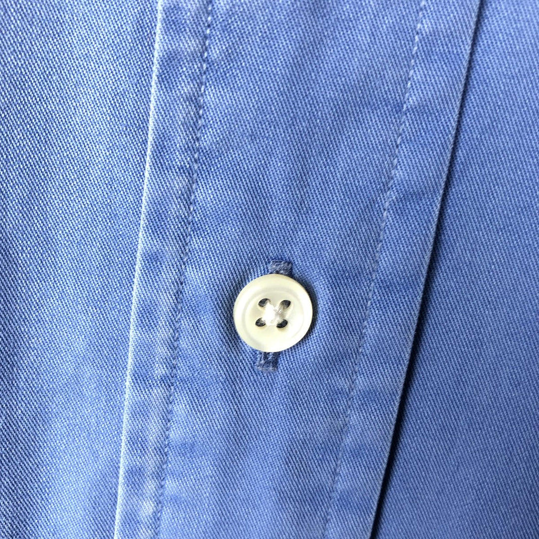 Ralph Lauren long sleeve button down shirt, men's XL size cotton blue type Vintage Second Hand