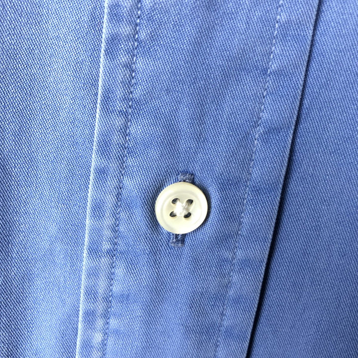 Ralph Lauren long sleeve button down shirt, men's XL size cotton blue type Vintage Second Hand