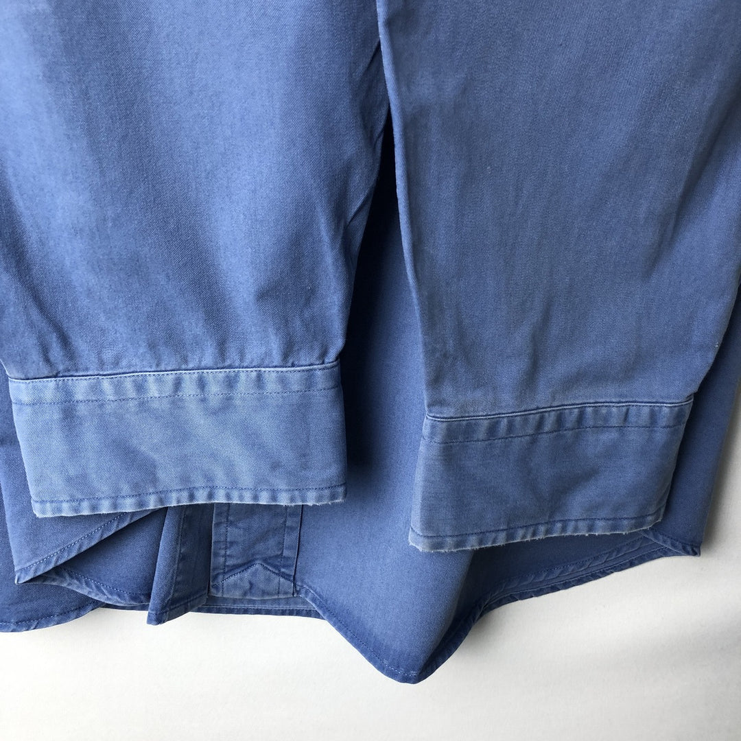Ralph Lauren long sleeve button down shirt, men's XL size cotton blue type Vintage Second Hand