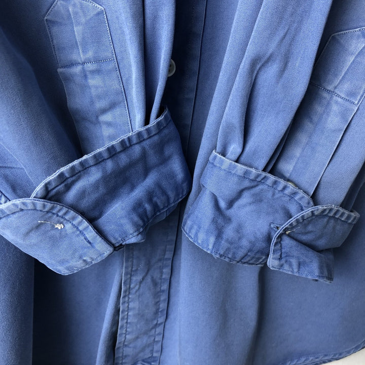 Ralph Lauren long sleeve button down shirt, men's XL size cotton blue type Vintage Second Hand