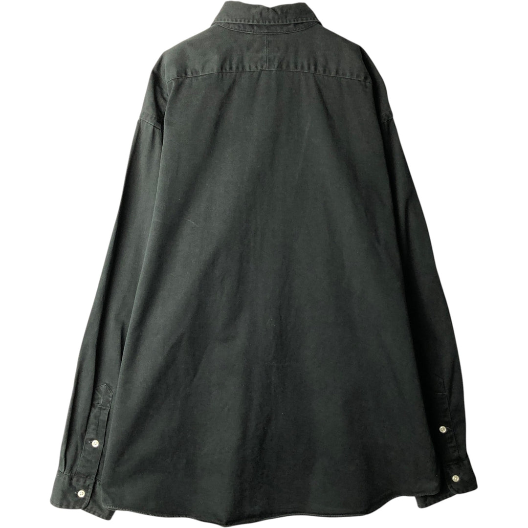Ralph Lauren POLO by Ralph Lauren long sleeve button down shirt, men's XL size cotton black type Vintage Second Hand