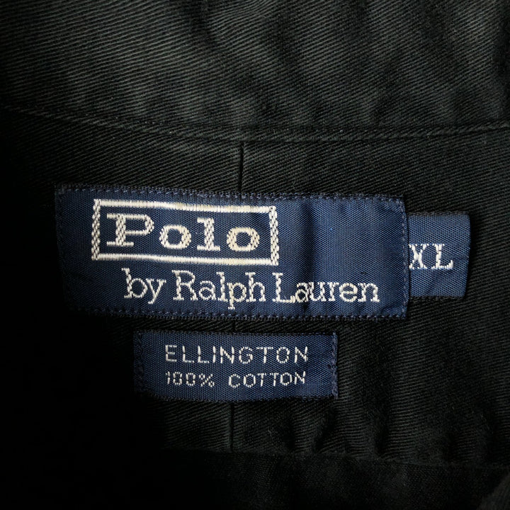 Ralph Lauren POLO by Ralph Lauren long sleeve button down shirt, men's XL size cotton black type Vintage Second Hand