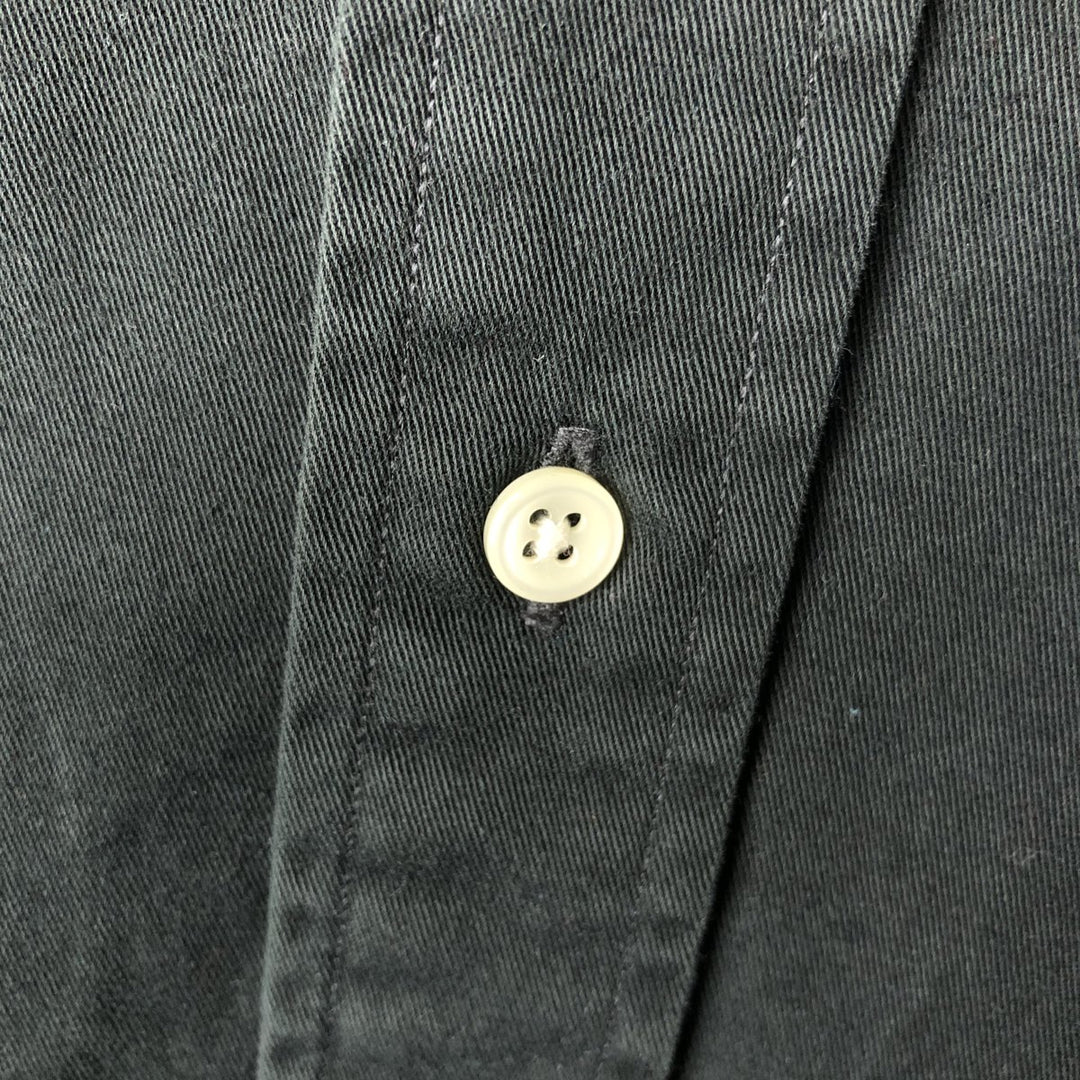 Ralph Lauren POLO by Ralph Lauren long sleeve button down shirt, men's XL size cotton black type Vintage Second Hand