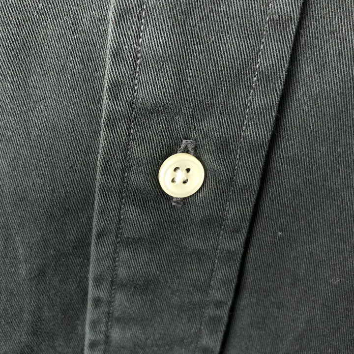 Ralph Lauren POLO by Ralph Lauren long sleeve button down shirt, men's XL size cotton black type Vintage Second Hand