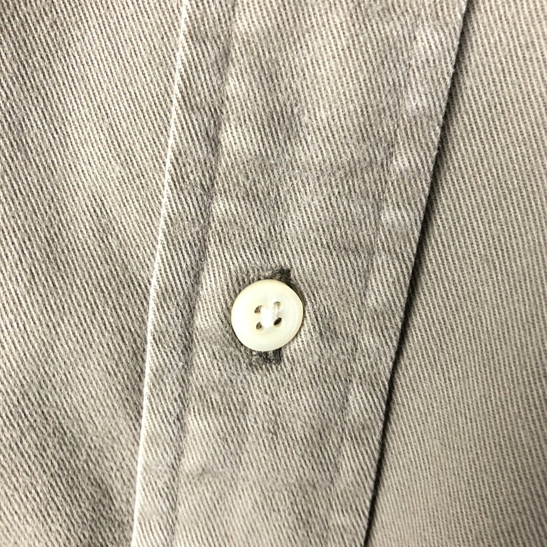 Ralph Lauren long sleeve button down shirt, men's size L cotton Khaki type beige Vintage Second Hand
