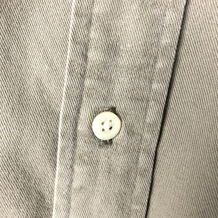 Ralph Lauren long sleeve button down shirt, men's size L cotton Khaki type beige Vintage Second Hand